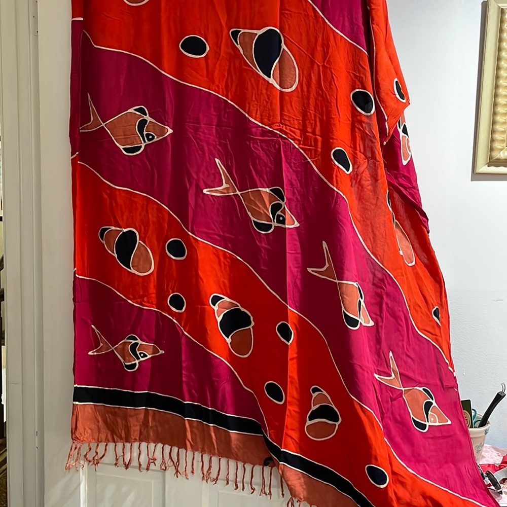 Colorful batik fish sarong